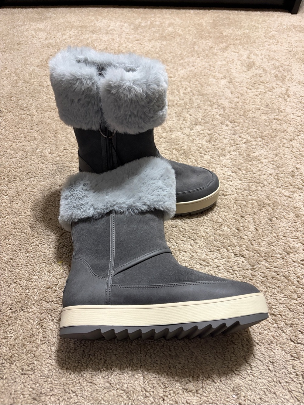Kookaburra By Ugg TYNLEE Boots Grey Size 7  Faux Fur Winter New